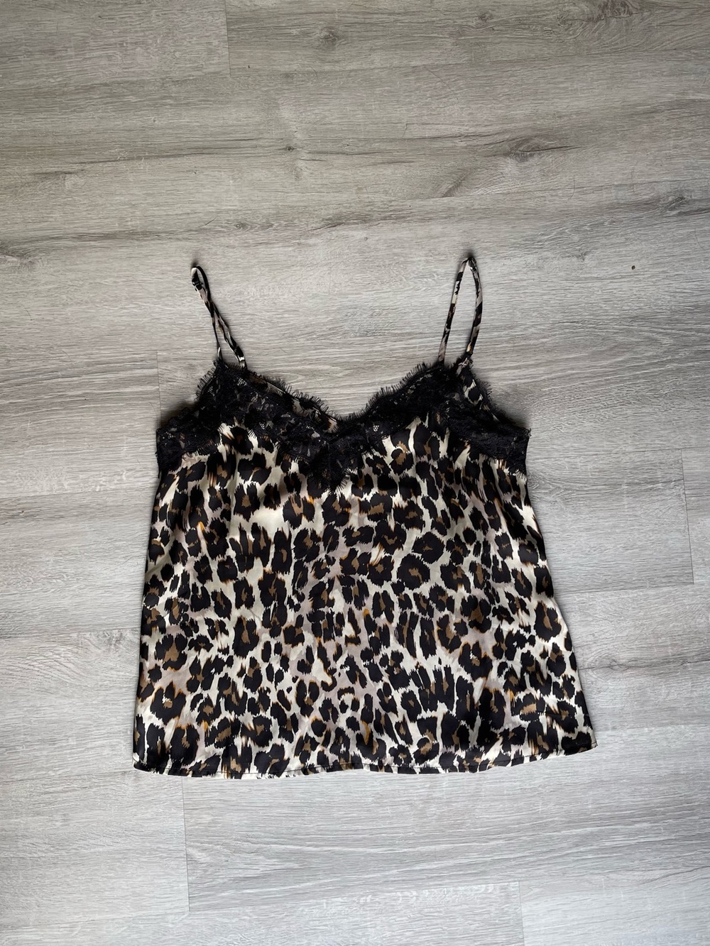 bp Leopard Print Lace-Trim Camisole - Brown/Black